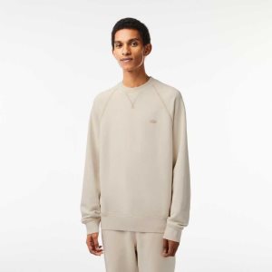 Lacoste Round Neck Organic βαμβακερα Μπεζ | ZF3521897