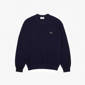 Lacoste Round Neck Organic βαμβακερα σκουρο μπλε μπλε | VX1802547