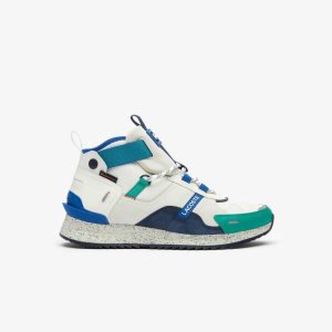 Lacoste Run Breaker δερματινα outdoor ασπρα πρασινο | XU9375024