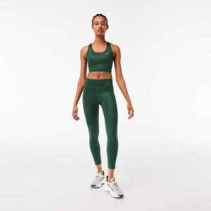 Lacoste SPORT All-Over Print High-waist Leggings πρασινο | ZD6125784