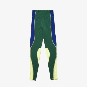 Lacoste SPORT Color-Block Knit Effect Leggings πρασινο μπλε κίτρινα | LO8719256