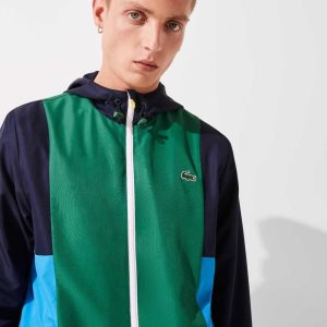 Lacoste SPORT Colorblock Light Zippered σκουρο μπλε μπλε πρασινο μπλε ασπρα κίτρινα | FI8129463