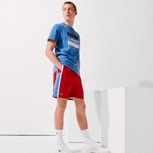Lacoste SPORT Colorblock Panels ελαφρια κοκκινα μπλε ασπρα | HV2697415