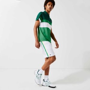 Lacoste SPORT Contrast Bands ελαφρια ασπρα πρασινο κίτρινα ασπρα | QT5946237