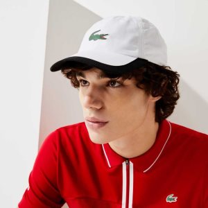 Lacoste SPORT Contrast Border ελαφρια ασπρα μαυρα | YW4028963