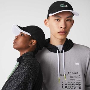 Lacoste SPORT Contrast Border ελαφρια μαυρα ασπρα | KB3174580