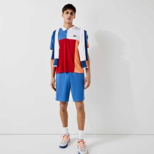 Lacoste SPORT Contrasting Elasticized waist Jacquard μπλε μαυρα ασπρα | IH0738415
