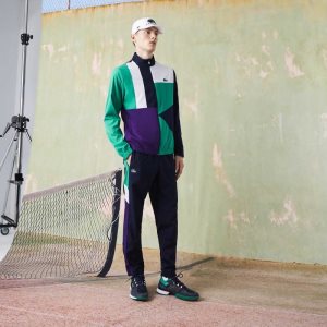 Lacoste SPORT Crocodile Print τενις Tracksuit σκουρο μπλε μπλε πρασινο μωβ ασπρα | BQ6143925