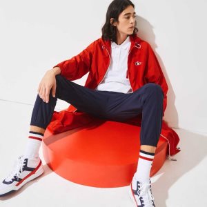 Lacoste SPORT French Sporting Spirit Edition Foldable Raincoat κοκκινα ασπρα σκουρο μπλε μπλε | VD0476321