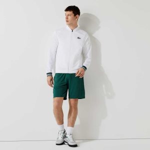 Lacoste SPORT Houndstooth Patterned Αναπνεύσιμος πρασινο ασπρα | TP3961540