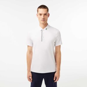Lacoste SPORT Jersey Γκολφ ασπρα σκουρο μπλε μπλε | YU3610259