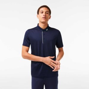 Lacoste SPORT Jersey Γκολφ σκουρο μπλε μπλε ασπρα | IH4870652