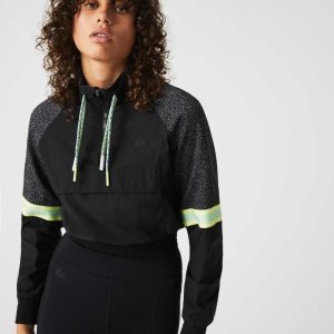 Lacoste SPORT Loose Fit Cropped Colorblock μαυρα | CH2470619