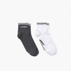 Lacoste SPORT Low-Cut βαμβακερα Sock Two-Pack γκρι ασπρα | LK4298153
