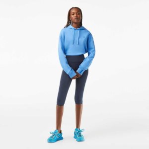 Lacoste SPORT Plain Cropped Leggings μπλε | CX1035942