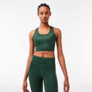 Lacoste SPORT Printed Sports Bra πρασινο | IE8069341