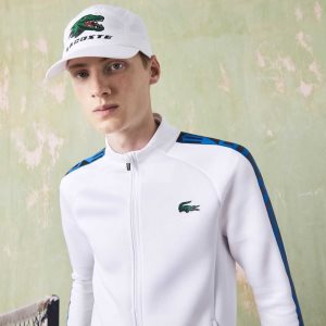 Lacoste SPORT Printed Zip τενις ασπρα | EZ6458173