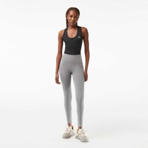 Lacoste SPORT Recycled Polyester Sculpting Leggings γκρι | QA8609217