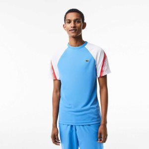 Lacoste SPORT Regular Fit Logo Stripe μπλε ασπρα | UM3619487