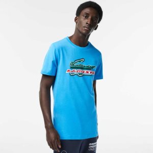Lacoste SPORT Regular Fit Organic βαμβακερα μπλε | HU1640782