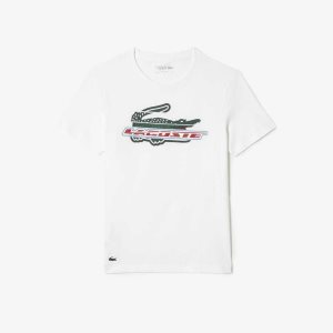 Lacoste SPORT Regular Fit Organic βαμβακερα ασπρα | JD5374102