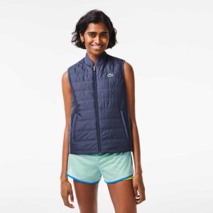Lacoste SPORT Reversible Γκολφ Vest μπλε ανοιχτο πρασινο | LP1078935