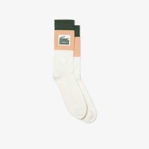 Lacoste SPORT Roland Garros Edition Jersey ασπρα ανοιχτο πορτοκαλι πρασινο | AJ1937852