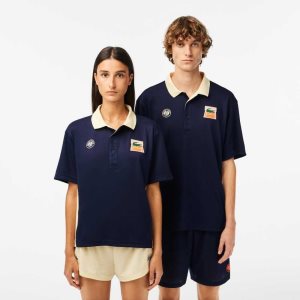 Lacoste SPORT Roland Garros Edition Ultra-Dry σκουρο μπλε μπλε κίτρινα | AD3629781