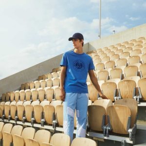 Lacoste SPORT Roland Garros Organic βαμβακερα μπλε σκουρο μπλε μπλε | OF6057342