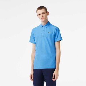 Lacoste SPORT Textured Αναπνεύσιμος Γκολφ μπλε | FG4538267