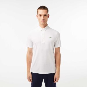Lacoste SPORT Textured Αναπνεύσιμος Γκολφ ασπρα | LC8246370