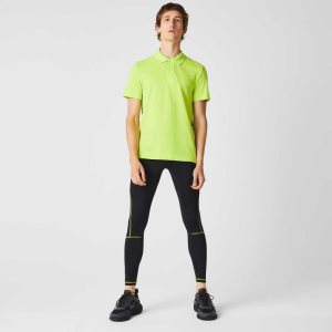Lacoste SPORT Thermal Leggings μαυρα κίτρινα | DH9617450