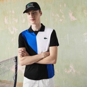Lacoste SPORT Ultra-Dry Pique τενις μαυρα μπλε ασπρα | DT0624915