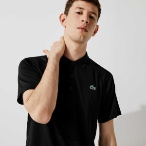 Lacoste SPORT Αναπνεύσιμος Abrasion-Resistant Interlock μαυρα | CJ6830194