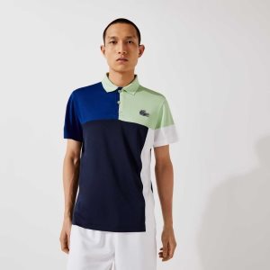 Lacoste SPORT Αναπνεύσιμος Colorblock Pique πρασινο μπλε σκουρο μπλε μπλε ασπρα | CI3980475