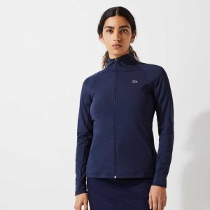 Lacoste SPORT Αναπνεύσιμος Ergonomic Zip Γκολφ Jacket σκουρο μπλε μπλε | VJ8254170
