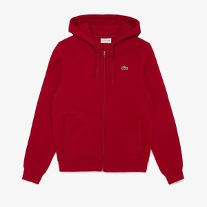 Lacoste SPORT ελαφρια Bi-material Hoodie μπορντο | BU7390486