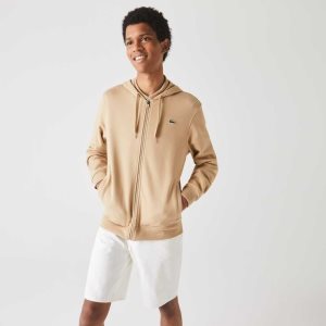Lacoste SPORT ελαφρια Bi-material Hoodie Μπεζ | KB0154837
