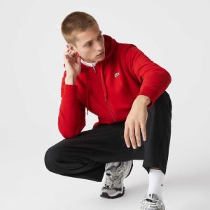 Lacoste SPORT ελαφρια Bi-material Hoodie κοκκινα | MA8137260