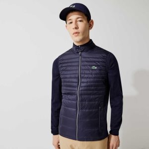 Lacoste SPORT ελαφρια θαλασσης-Resistant Καπιτονέ Γκολφ Vest σκουρο μπλε μπλε | LV0614732