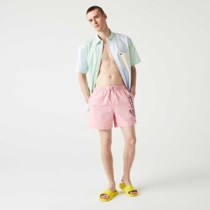 Lacoste Signature Print Light ροζ | KN6139087