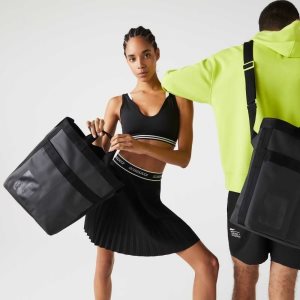 Lacoste Signature Print θαλασσης-Repellent Tote ανοιχτο πρασινο | QI8034251