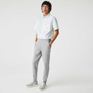 Lacoste Slim Fit Heathered βαμβακερα Blend Tracksuit γκρι | XW7328940