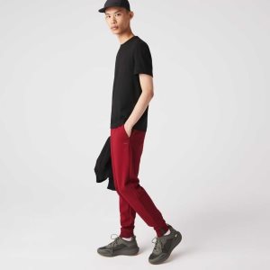 Lacoste Slim Fit Heathered βαμβακερα Blend Tracksuit μπορντο | ZT4850312