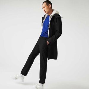 Lacoste Slim Fit Light θαλασσης-Resistant Chinos μαυρα | GC9781025