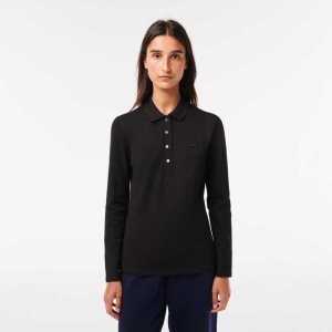 Lacoste Slim Fit Stretch Pique μαυρα | YV7568912