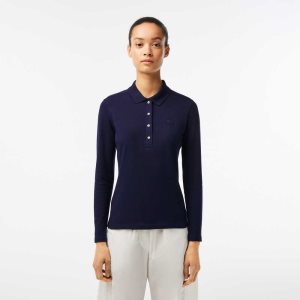 Lacoste Slim Fit Stretch Pique σκουρο μπλε μπλε | BQ7248165