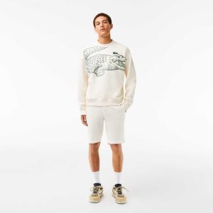Lacoste Slim Fit Stretch βαμβακερα Bermuda ασπρα | BK5763829