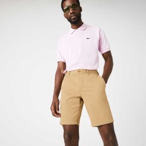 Lacoste Slim Fit Stretch βαμβακερα Bermuda Μπεζ | DZ6803475