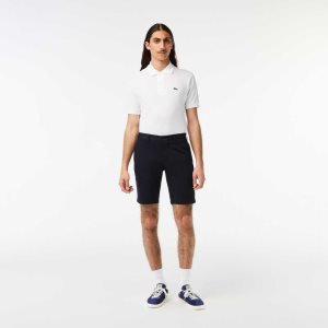 Lacoste Slim Fit Stretch βαμβακερα Bermuda σκουρο μπλε μπλε | MV6481730